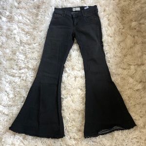 Faded Black Free People Bell Bottoms